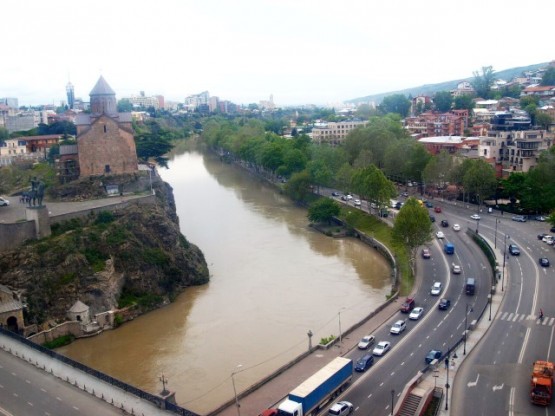 Kura nehri , Tiflis- georgia