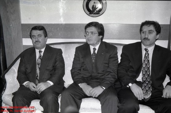 Necati Çelik,Vali ismet Gürbüz Civelek ve Şeref malkoç