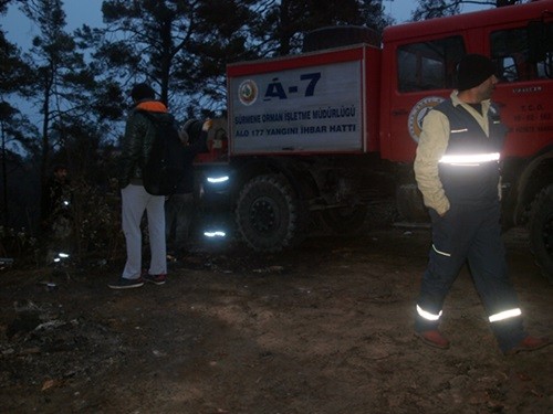 Sürmene Orman İşletme ekipleri de sahadan ayrılıyor